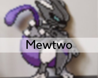 picture Mega Mewtwo Pixel Art Pokemon Legendaire Facile A Faire mewtwo pixels etsy