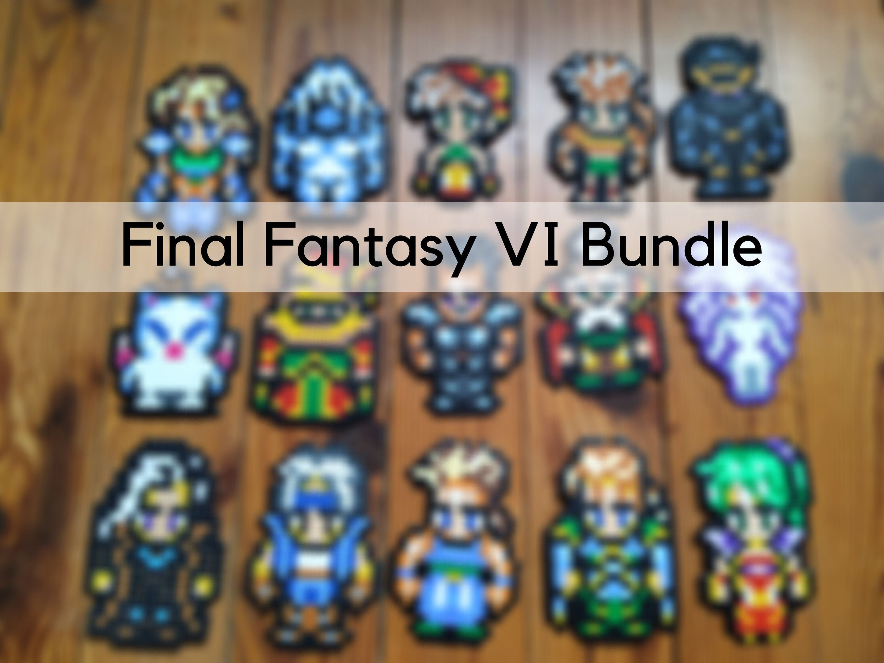 Décoration Murale - Final Fantasy Vi Bundle | Sprite Provenant Du Jeu Vidéo Personnages Sujet en Per