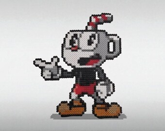 Wall Decor - Cuphead | Sprite from the video game | Characters subject in iron-on beads or pixel art