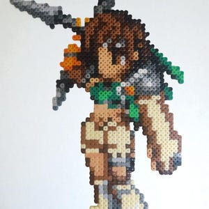 Wall Decor - Yuffie Final Fantasy | Sprite from the video game | pixel art / Perler beads