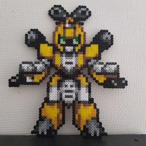 Wall decoration Metabee . Medabots Sprite from video game / cartoon subject characters in perler beads or pixel art image 2