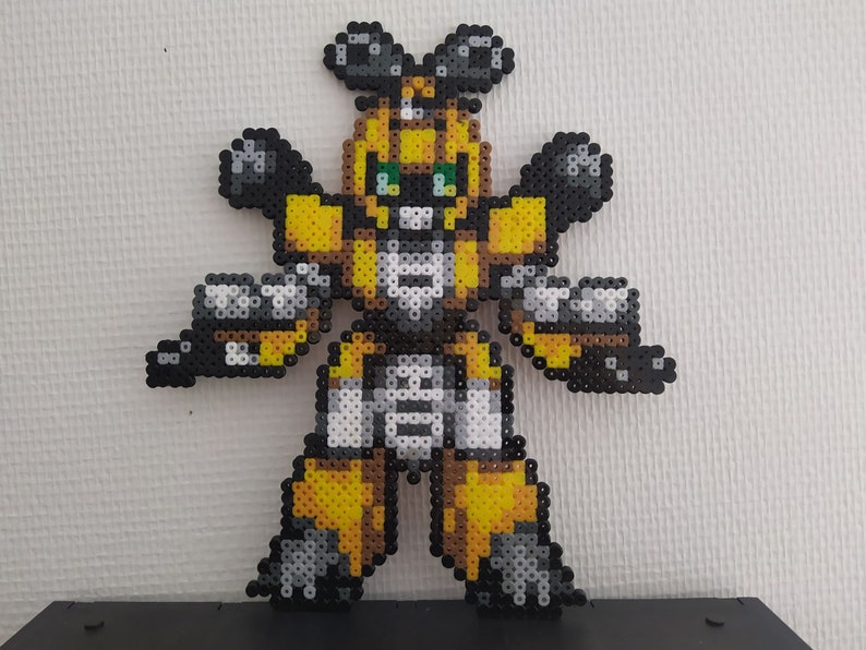 Wall decoration Metabee . Medabots Sprite from video game / cartoon subject characters in perler beads or pixel art image 2