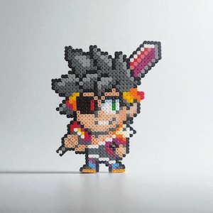 Wall decoration - Zagreus - Hades | Sprite from the video game | pixel art / Perler beads