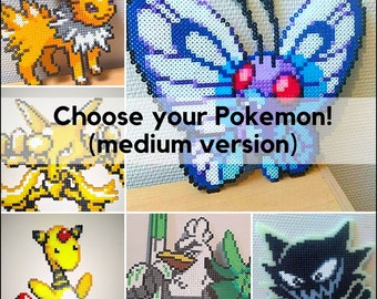 Choose your medium size Pokemon | Sprite from the video game | subject characters in ironing beads or pixel art