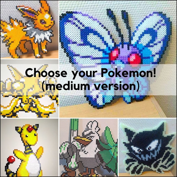 Choose your medium size Pokemon | Sprite provenant du jeu vidéo | personnages sujet en perles à repasser ou pixel art