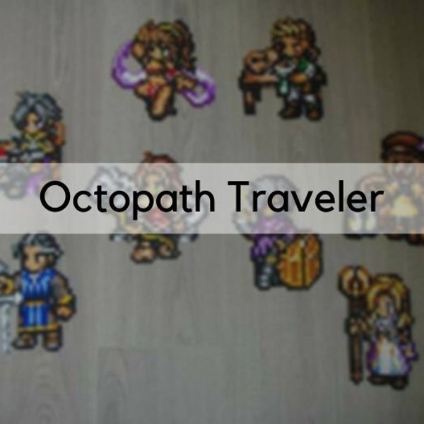 Wall decoration - Octopath Traveler | Sprite from video game | subject characters in perler beads or pixel art