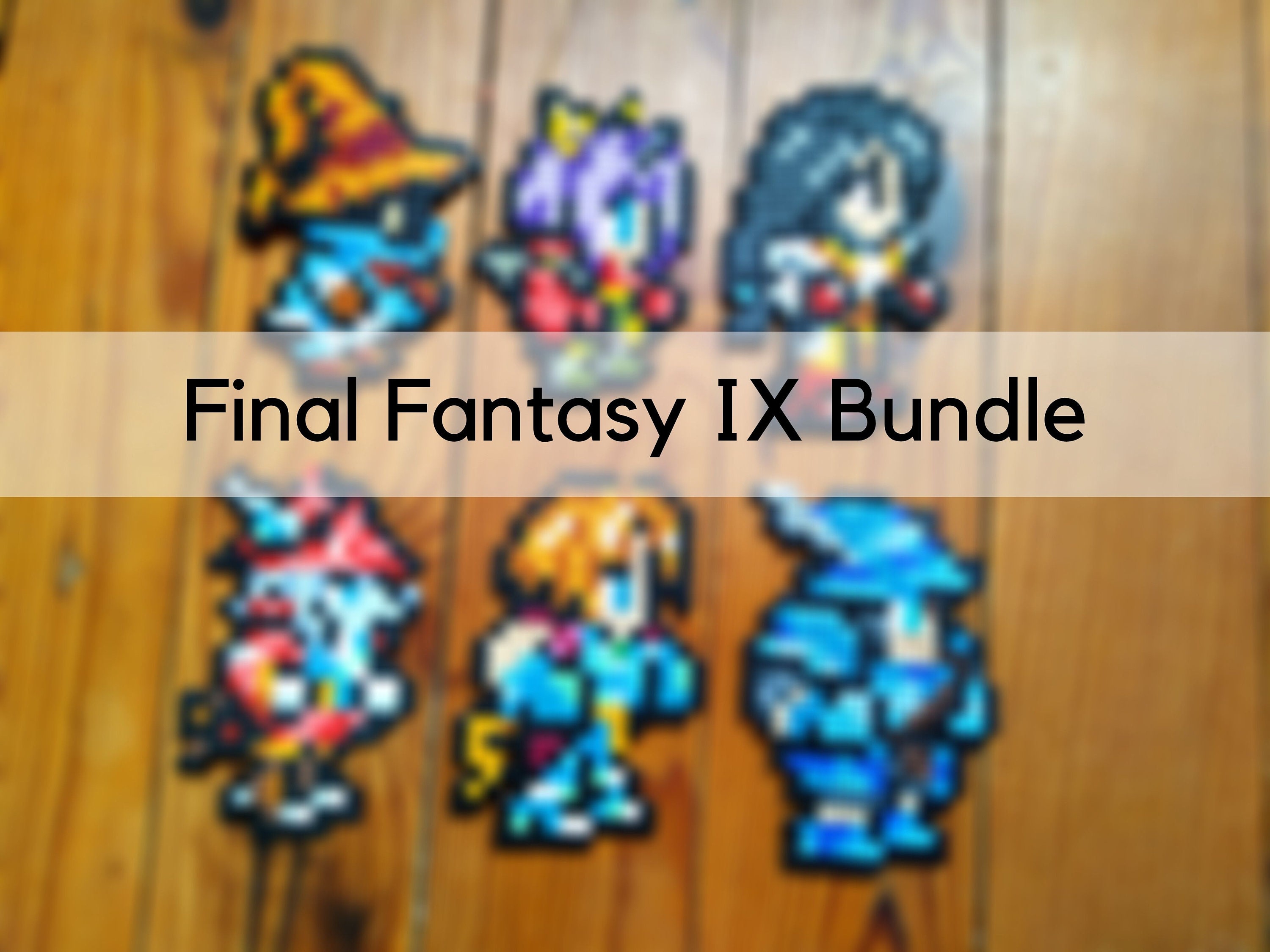 Décoration Murale - Final Fantasy Ix | Sprite Provenant Du Jeu Vidéo Personnages Sujet en Perles à R