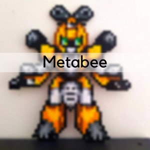 Wall decoration Metabee . Medabots Sprite from video game / cartoon subject characters in perler beads or pixel art image 1