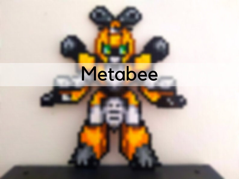 Wall decoration Metabee . Medabots Sprite from video game / cartoon subject characters in perler beads or pixel art image 1