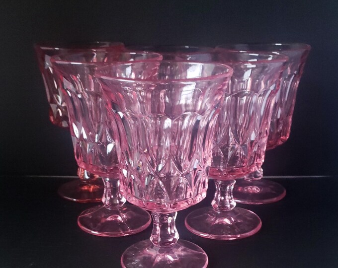 1969 Noritake Pink Ice Tea Glasses Etsy