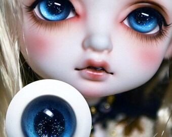 Blue/&Brown Iris Glass Eyes for Joint Reborn 1//4 BJD Dollfie Good 16mm