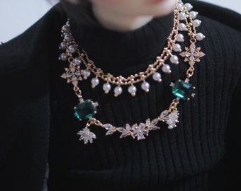 Fantasy Doll Necklace,BJD 70cm 1/3 BJD Doll Jewelry,Bjd Choker Gifts for Dolls
