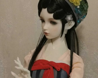 Doll Wigs,Black Doll Hair,1/3 1/4 Bjd Wig for Bjd Doll Accessories