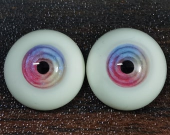 Wervelpopogen Realistische ogen Hars Bjd-ogen voor 1/3 1/4 1/6 Bjd-pop, speelgoedogen 10 mm 12 mm 14 mm 16 mm 18 mm speelgoedogen kleine iris