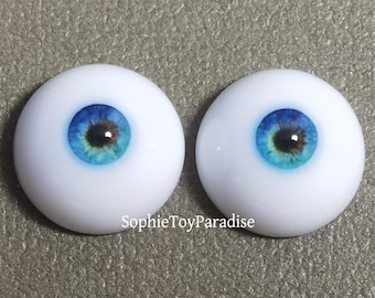 ブルーレジン製BJDドールアイ、リアルな小さめの虹彩（10～20mm