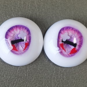 Ojos Amigurumi 12mm Contorno Rojo(Pack de 4 u.)