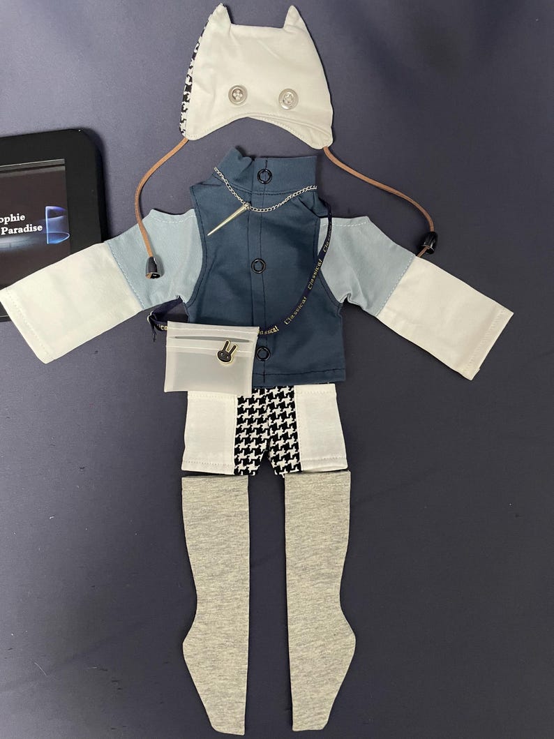1/4 BJD Clothes for Doll Accessories,1/6 Bjd Outfit for Dolls Accessories,Fashion Doll Clothes(Doll Tops+Shorts+Hat+Doll Bag) image 2