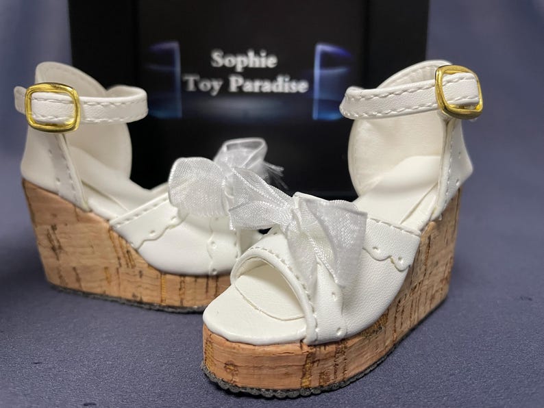 Chaussures BJD 1/3, chaussures Bjd 1/4, chaussures à talons hauts sandales bowknot pour accessoires de poupée fille BJD image 7