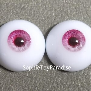 Blinking Doll Eyes Pink Safety Eyes,1/3 1/4 1/6 1/8 Bjd Eyes 8mm 10mm 12mm 14mm 16mm 18mm Craft Eyes for Dolls image 8