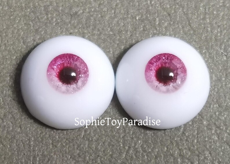 Blinking Doll Eyes Pink Safety Eyes,1/3 1/4 1/6 1/8 Bjd Eyes 8mm 10mm 12mm 14mm 16mm 18mm Craft Eyes for Dolls image 8