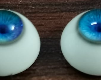 Blue Doll Eyes Safety Eyes Bjd Eyes for 1/3 1/4 1/6 Bjd Doll,Realistic Eyes Resin Toy Eyes 10mm 12mm 14mm 16mm 18mm Toy Eyes Small Iris