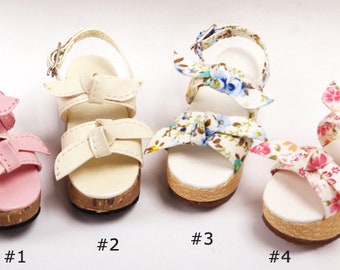 3 pair 1/4 bjd Doll tacón alto zapatos sandalias de verano 