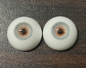 Realistische Harz Puppenaugen für 1/3 1/4 1/6 BJD Puppe, Sicherheitsaugen BJD Augen 12mm 14mm 16mm 18mm kleine Iris