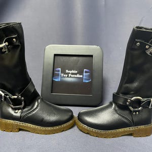 Brown/Black Leather Boots,Miniature Buckle Boots,1/3 SD BJD Shoes Boy Shoes for Most 70cm Uncle Doll image 6