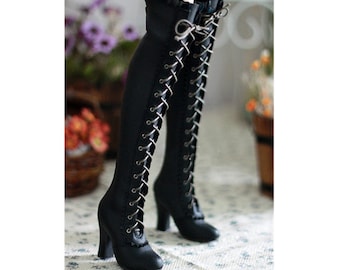 1/3 BJD Girl Doll Shoes,over Knee Long Boots,miniature Leather