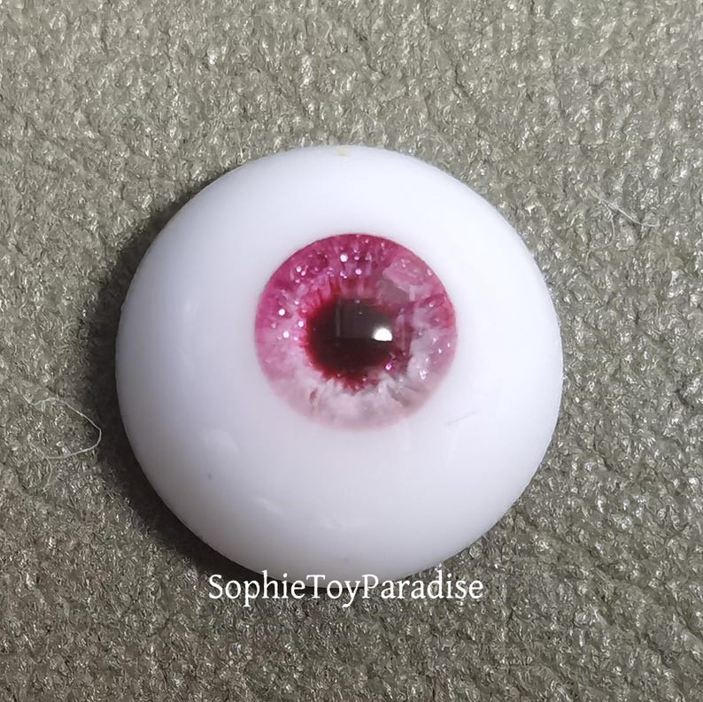 Blinking Doll Eyes Pink Safety Eyes,1/3 1/4 1/6 1/8 Bjd Eyes 8mm 10mm 12mm 14mm 16mm 18mm Craft Eyes for Dolls image 2