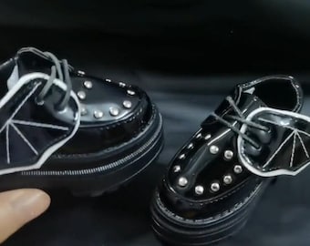 1/4 BJD Schuhe, Kawaii Anime Schuhe Schwarze Schuhe für BJD Kugelgelenkpuppen Mini Doll Schuhe