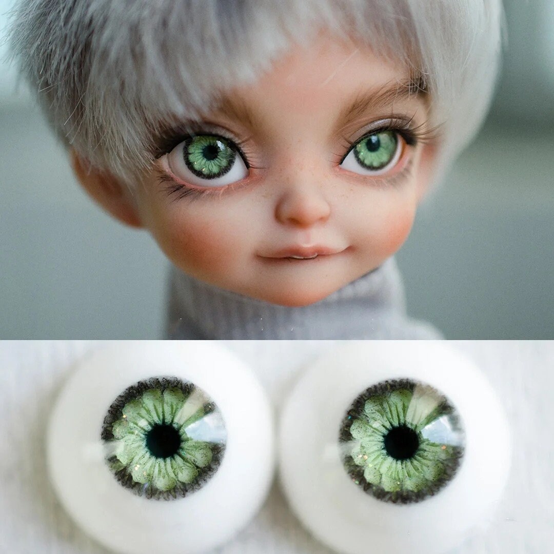 Realistic Doll Eyes Green Eyesresin Safety Eyes 10mm 12mm Etsy