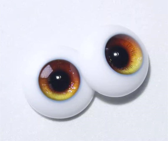 Resin Doll Eyes, Realistic Glitter Safety Eyes, BJD Art Doll Supplies (12-18mm)