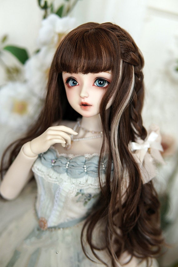 BJD doll wigs gray pink mixed long curly hair wigs for 1/3 1/4 1/6 BJD DD  SD MSD MDD YOSD doll High-temperature hair wigs - Price history & Review