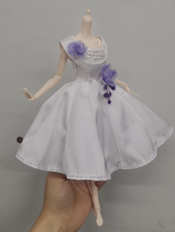 Custom White Doll Dress, 1/3 1/4 1/6 BJD Doll Outfit (27-65cm)