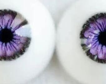 Realistische harspopogen, paarse ogen 10 mm 12 mm 14 mm 16 mm 18 mm Bjd Eyes Veiligheidsogen