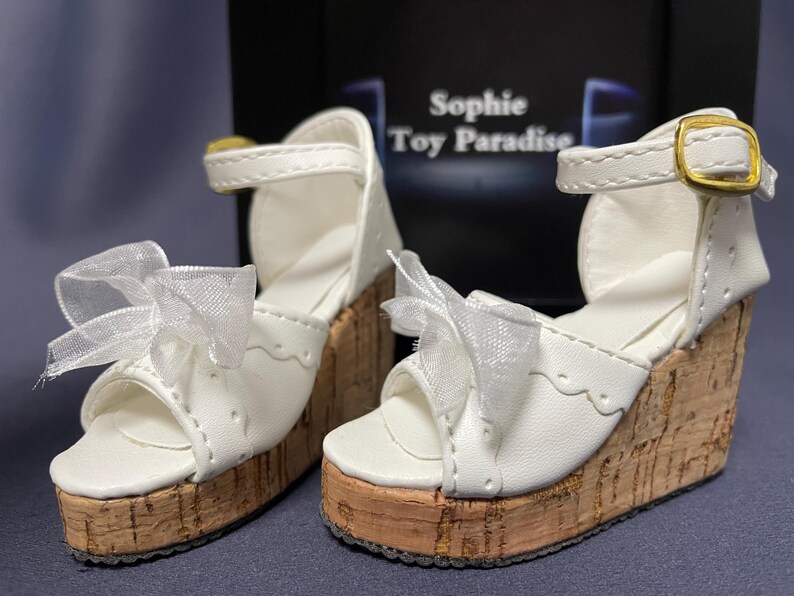Chaussures BJD 1/3, chaussures Bjd 1/4, chaussures à talons hauts sandales bowknot pour accessoires de poupée fille BJD image 6