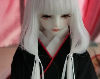 1/2 1/3 1/4 BJD-pruik Lange rechte poppruik voor BJD-popaccessoires, haarmodepop: