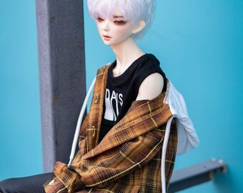 Fashion Doll Clothes Tops Outfit for Dolls,Cool Doll Hoodie Yellow T-shirt for BJD SD Boy Doll Accessories,1/3 1/4 BJD Doll Clothing お取り寄商品 RSDOLL M. RUTY 40cm ドール おもちゃ/人形