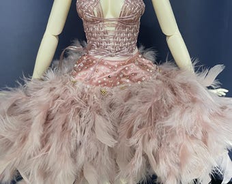 1/3 1/4 1/6 BJD Clothes Feather Skirt BJD Outfit for Doll Accesories,Custom Doll Clothes Bjd Dress