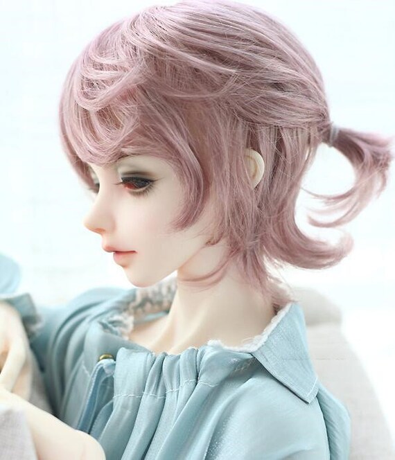 Doll Wig BJD Wig for Dolls Accessories,1/3 1/4 1/6 1/8 BJD Short Wig Curly Doll  Hair for Boy Doll Toy Gift 