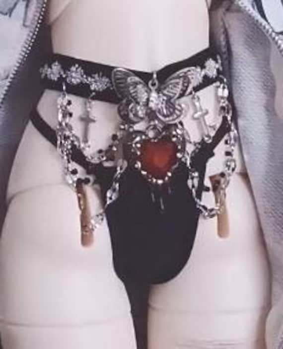 BJD Doll Accessories - Waist Chain, Leg Chain, and Gothic Choker Necklace - Perfect Gift for 1/3 1/4 BJD Doll