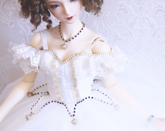 Custom BJD Doll Wedding Dress, 1/4 1/3 Doll Clothes