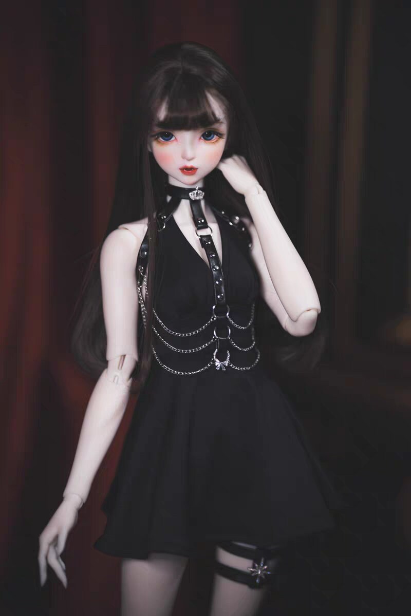 Details about   1/4 1/3 Uncle SSDF ID BJD Outfit Clothes Top High Collar T-shirt All-match Black 