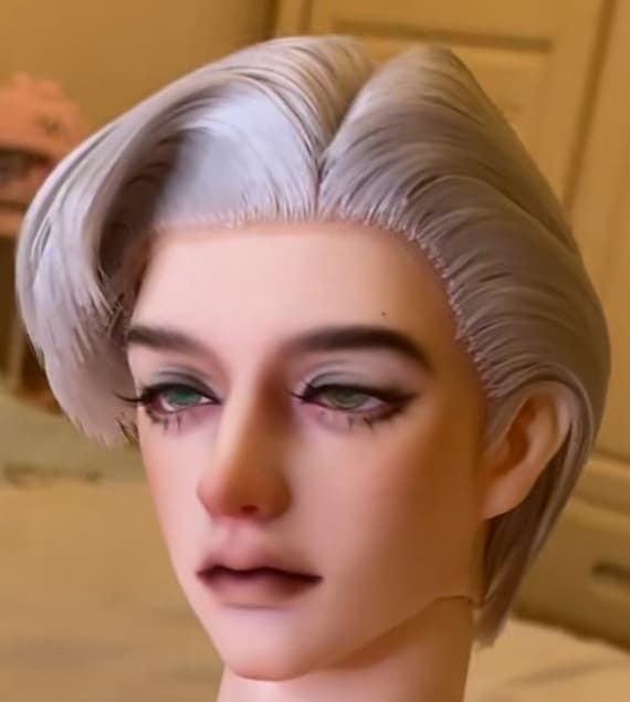 Boy Doll Wig Synthetic Wig,1/3 Bjd Wig 8-9'' Short Doll Hair Wigs for Bjd Uncle Doll