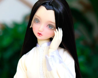 Peluca BJD 1/3 de 8 a 9 pulgadas, peluca larga para cosplay para muñecas, peluca recta de moda para accesorios de muñecas