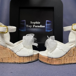 Chaussures BJD 1/3, chaussures Bjd 1/4, chaussures à talons hauts sandales bowknot pour accessoires de poupée fille BJD image 2