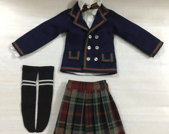 Vestiti per bambole BJD, uniforme scolastica per bambole, accessori, set di giacche blu, vestiti per bambole BJD 1/3 1/4