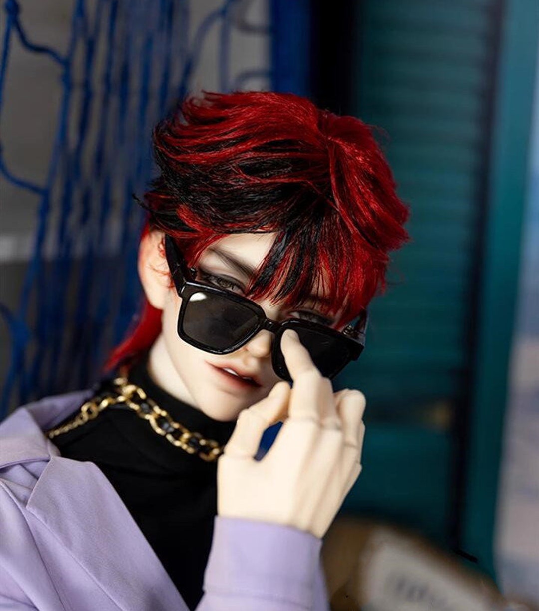 Short Boy Doll Hair Curly Wig,1/3 1/4 Bjd Wig 78'' 89'' Boy Doll Wig for Msd/sd Uncle Doll