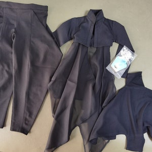 Ropa de moda para muñecas BJD, conjunto de ropa para muñeco BJD de 1/3 o muñeco tío, abrigo, camiseta y pantalones negros.